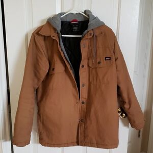 Dickies Brown Lightweight Shirt Jacket with Relaxed Fit